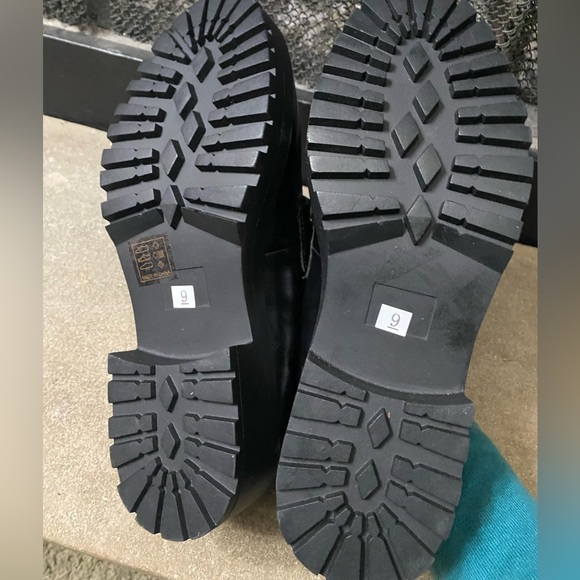 YETIER Platform Womens Loafer Leather Slip-ons Round Toe Chunky Loafer Shoes NWT - Picture 7 of 10